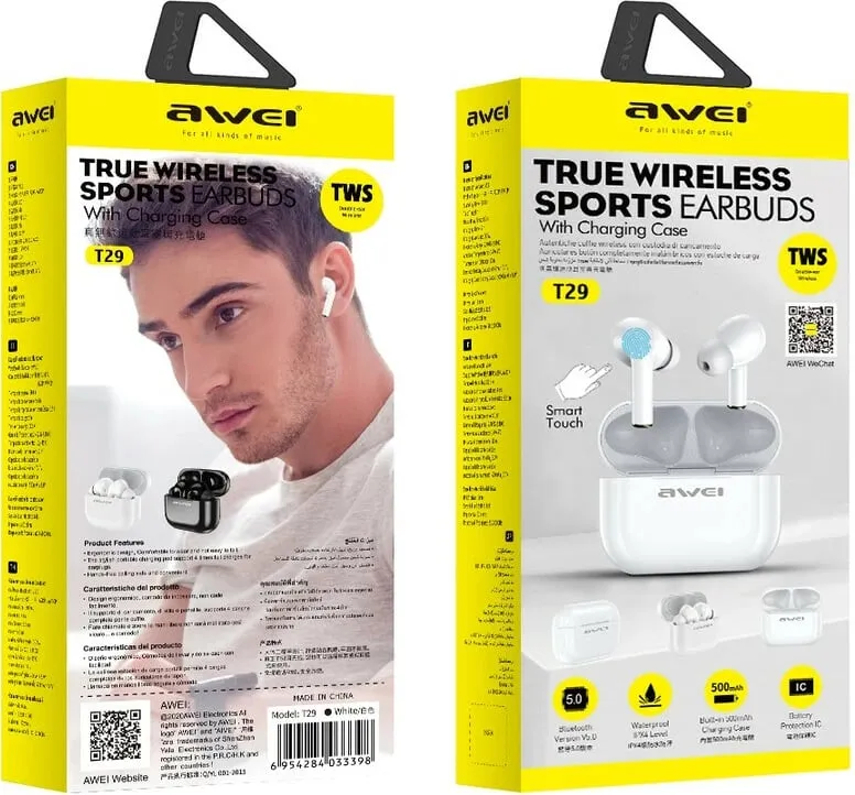 Kufje Me Bluetooth AWEI T29 (Bardhë) - 3