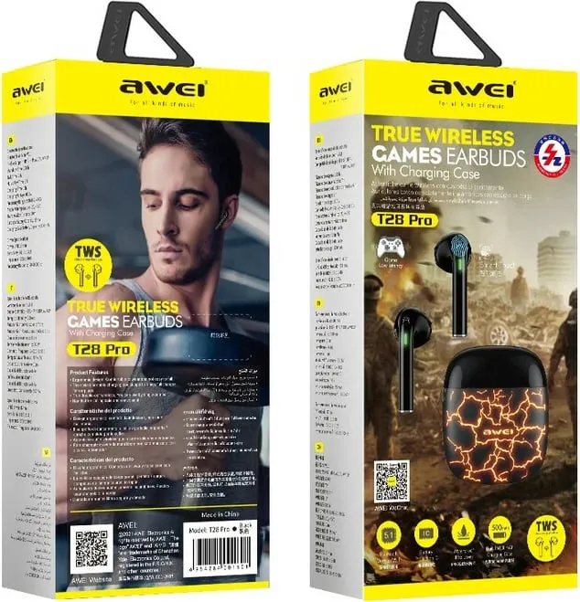Kufje Me Bluetooth AWEI T28Pro (Portokall) - 3