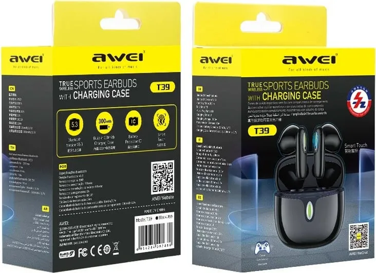 Kufje Me Bluetooth AWEI T39 (Zezë) - 3