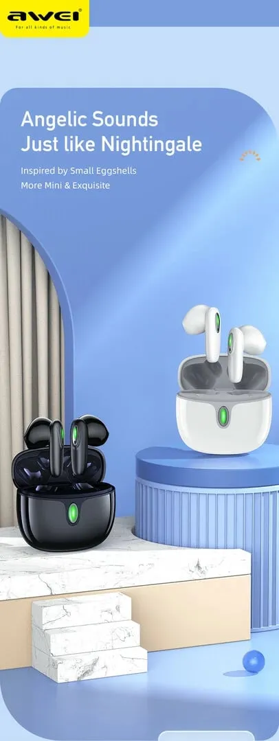 Kufje Me Bluetooth AWEI T39 (Zezë) - 4