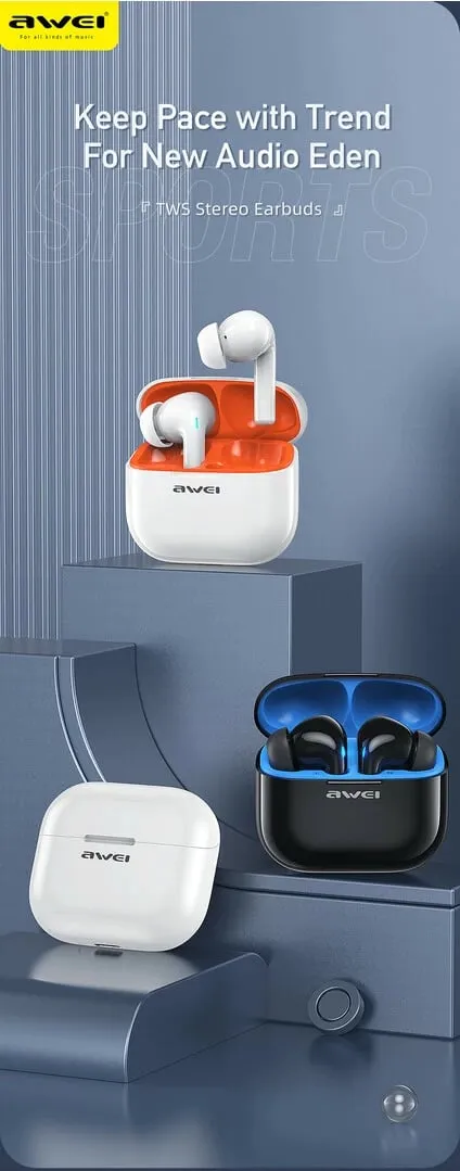 Kufje Me Bluetooth AWEI T1PRO (Bardhë) - 5