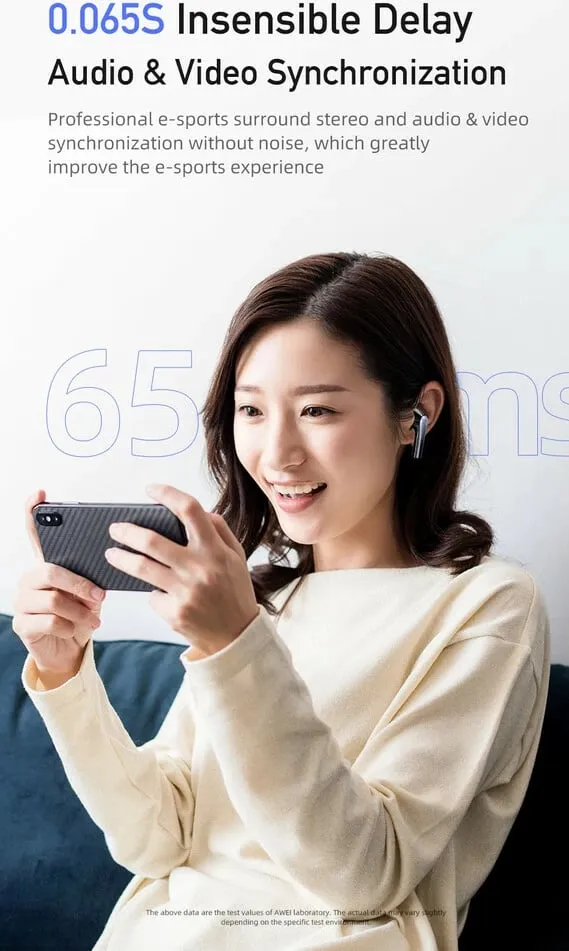 Kufje Me Bluetooth AWEI T62ENC (Mint) - 6