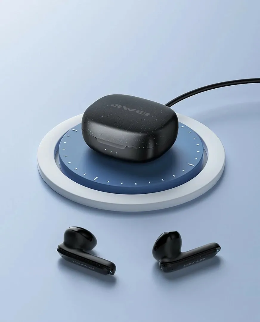 Kufje Me Bluetooth AWEI T66 ENC (Zezë) - 8