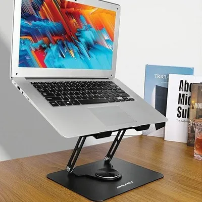 Mbajtës laptopi Awei X46, 360 gradë, deri 16", i zi - 2
