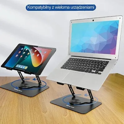 Mbajtës laptopi Awei X46, 360 gradë, deri 16", i zi - 3