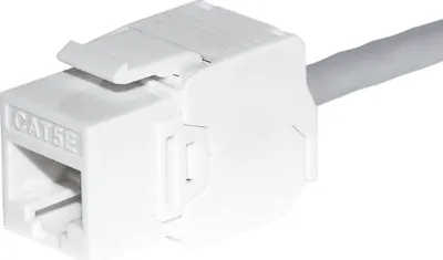Modul keystone NetRack RJ45 Cat 6 UTP, pa vegla, i bardhë - 1