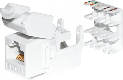 Modul keystone NetRack RJ45 Cat 6 UTP, pa vegla, i bardhë - 3