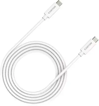 Kabllo USB-C Canyon UC-42, 1m, 20Gbps, 240W, e bardhë