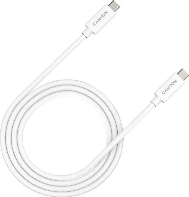 Kabllo USB Canyon RBLPOD00002, USB C në USB C, 1 m, e bardhë - 1