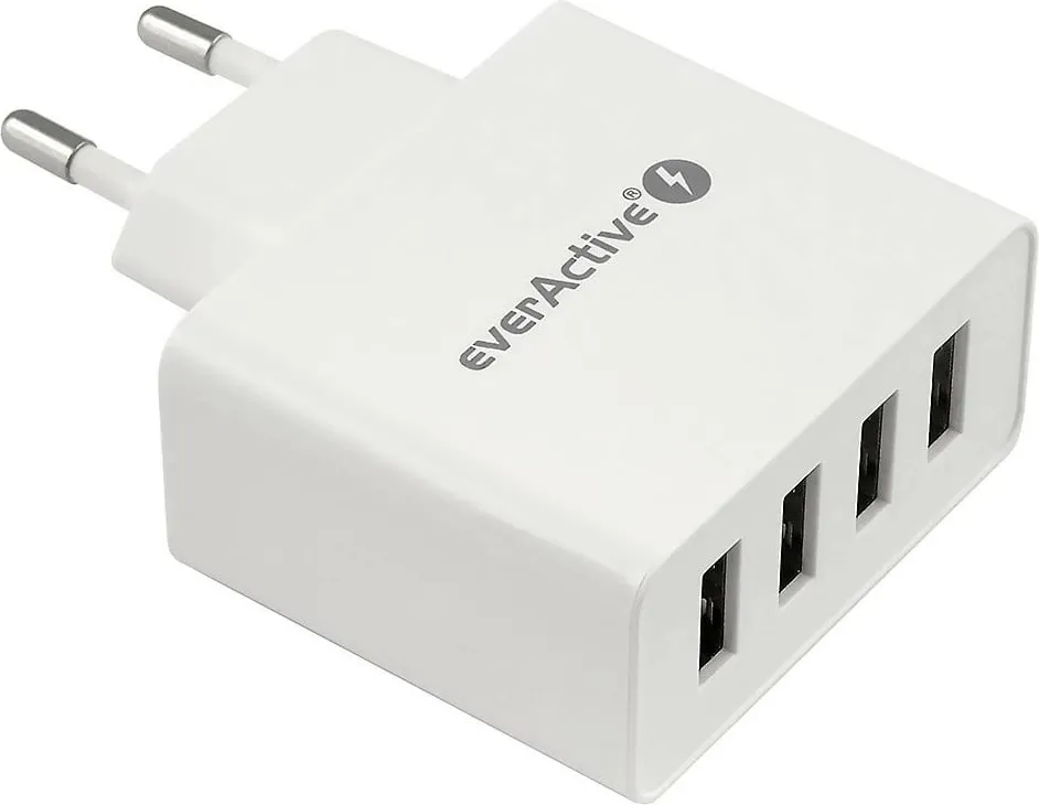 Karikues EverActive SC-400, 4x USB-A, 5A, i bardhë - 2