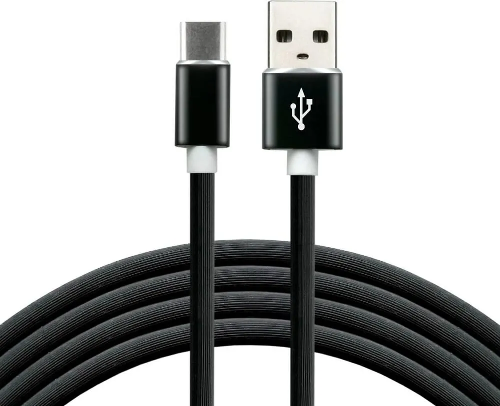 Kabllo USB-C everActive CBS-1CB, 1m, silikon, karikim i shpejtë, 3A, e zezë - 1
