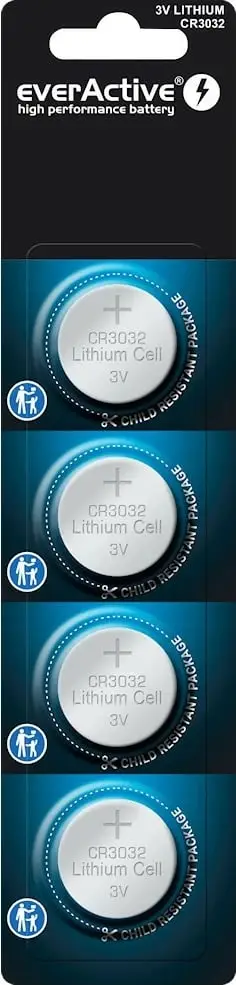 Bateri litiumi everActive CR3032, 3V, set 4 copë