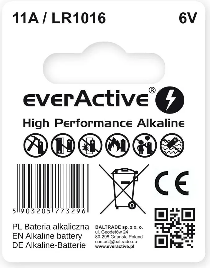 Bateri everActive 11A/LR1016, 6V, për telekomandë, 1 copë - 2