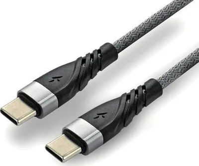 Kabllo USB EverActive CBB-1CG, USB-A në USB-C, 1 m, 3A, gri - 1