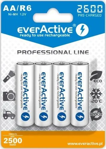Bateri everActive, AA / R6, 2600mAh, 4 copë - 1