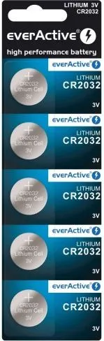 Bateri EverActive CR2032, 210 mAh, 5 copë - 1