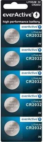 Bateri EverActive CR2032, 210 mAh, 5 copë