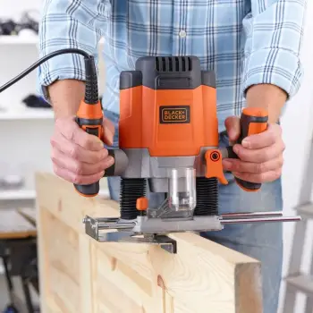 Router elektrik BLACK+DECKER KW1200EKA-QS, Gri/Portokalli