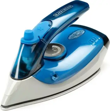 Hekur udhëtimi Black&amp;Decker BXIR1000E, 1000W, pllakë çelik inox, i bardhë