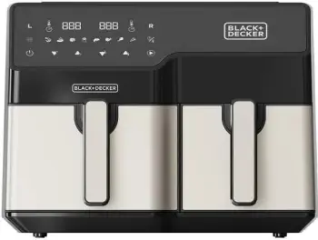 Furrë me ajër të nxehtë BLACK+DECKER BXAF9000E, 2500 W, Double, Touch, e zezë/inoks