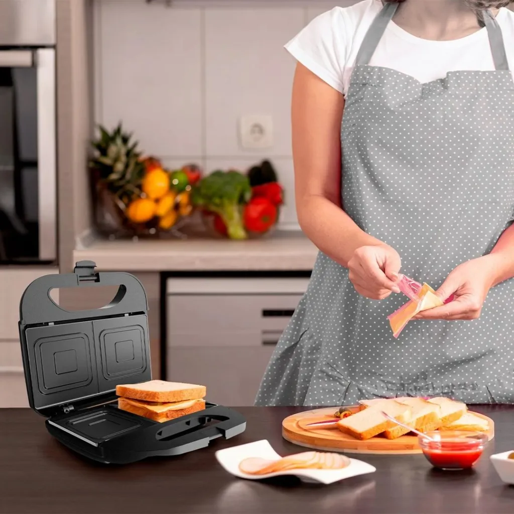 Toster sanduiçash Black+Decker BXSA753E, 750 W, Inox - 2