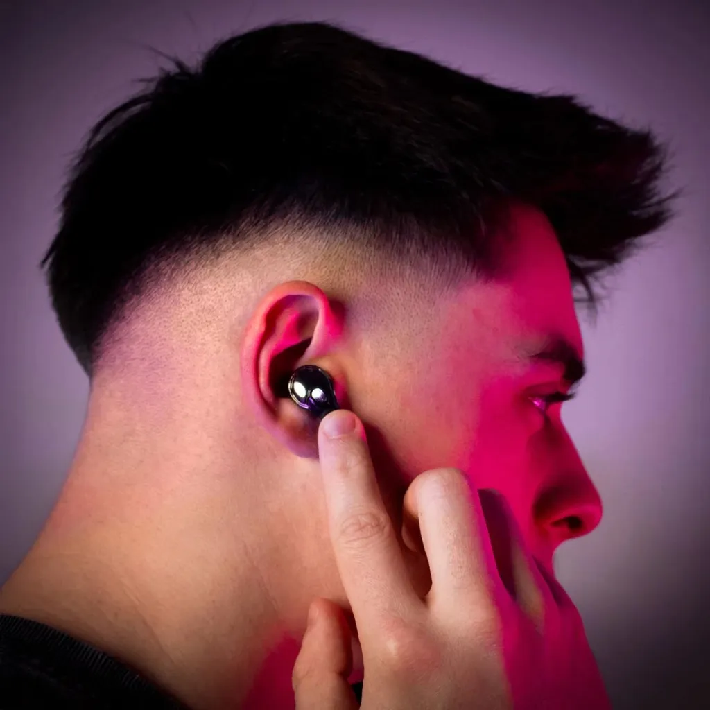 Kufje Acefast T8 TWS wireless, Bluetooth 5.3, me kuti karikimi, Violet - 4