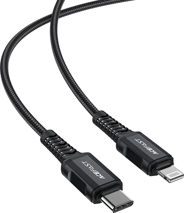 Kabllo Acefast C4-01, USB-C në Lightning, 1.8m, 30W, e zezë - 3