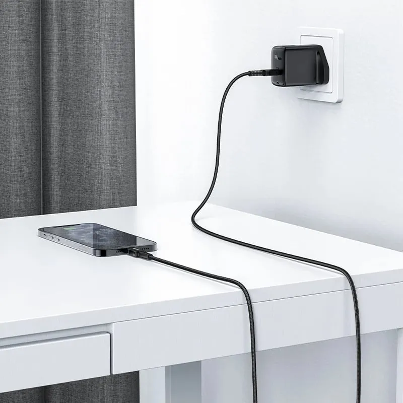 Kabllo Acefast C4-01, USB-C në Lightning, 1.8m, 30W, e zezë - 6