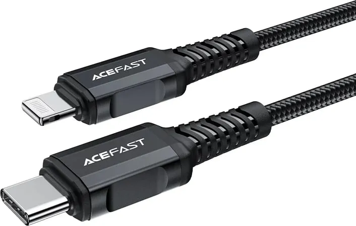 Kabllo Acefast C4-01, USB-C në Lightning, 1.8m, 30W, e zezë - 9