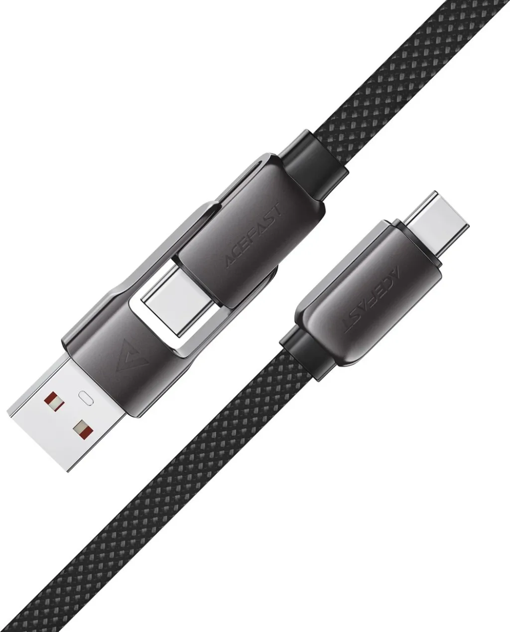Kabllo Acefast C13-05 USB-C në USB-A/USB-C, 0.2m, 480Mb/s, 3A, e zezë - 3