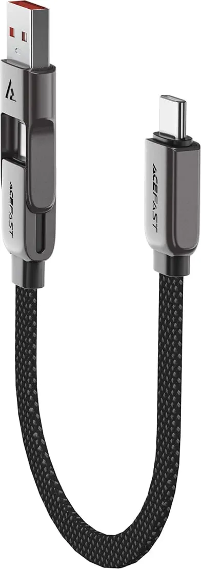 Kabllo Acefast C13-05 USB-C në USB-A/USB-C, 0.2m, 480Mb/s, 3A, e zezë - 5