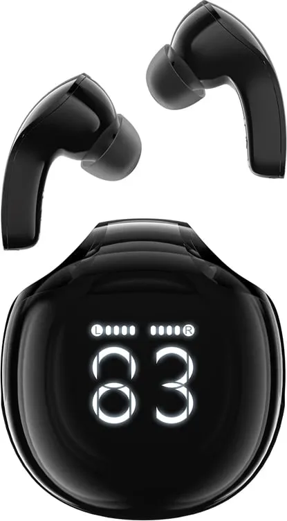 Kufje Acefast T9, wireless, Bluetooth 5.3, me ekran LED, të bardha - 1