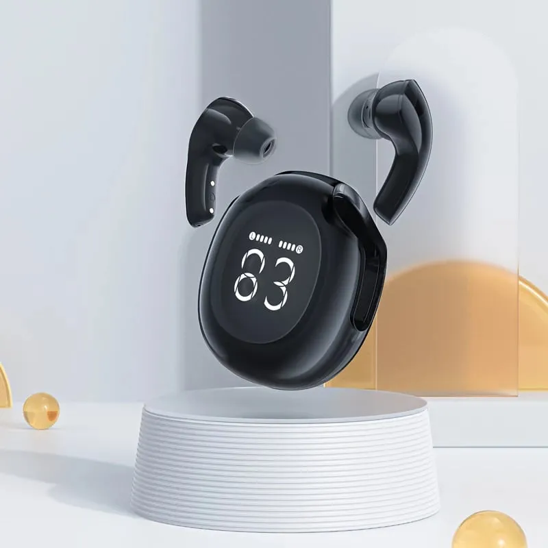 Kufje Acefast T9, wireless, Bluetooth 5.3, me ekran LED, të bardha - 6
