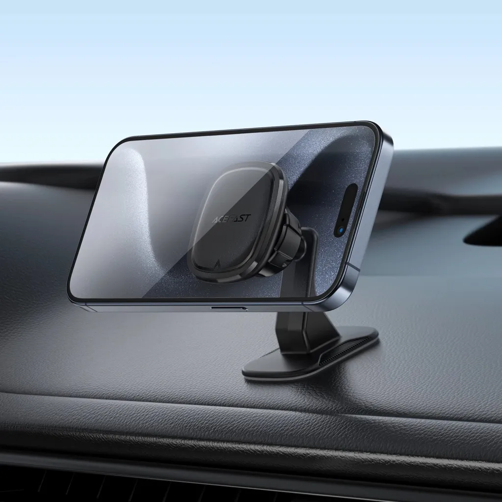 Mbajtës magnetik për celular Acefast D35, i zi, për panel të makinës - 6