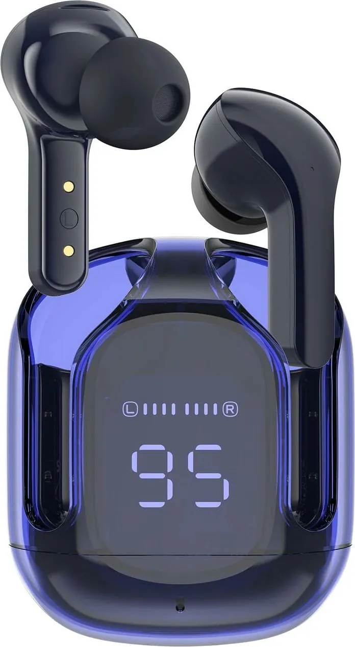 Kufje Acefast T6 TWS wireless, Bluetooth, me ekran LED, Blu - 1