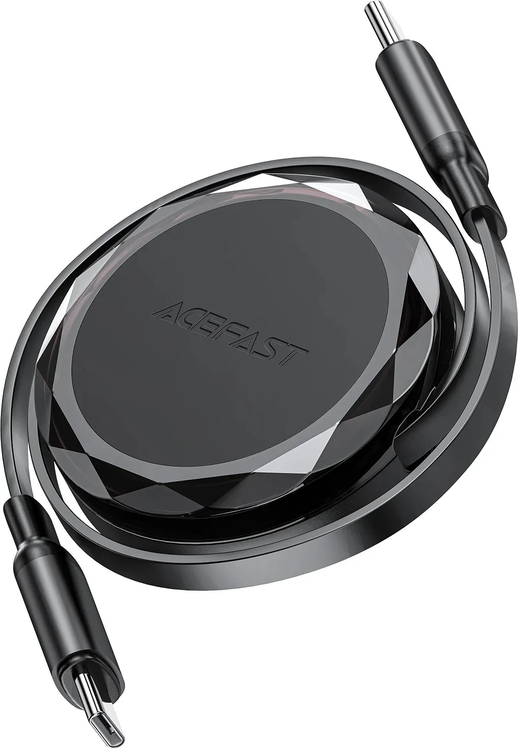Kabllo USB-C në USB-C Acefast C13-03, 60W, mekanizëm tërheqës, e zezë - 3