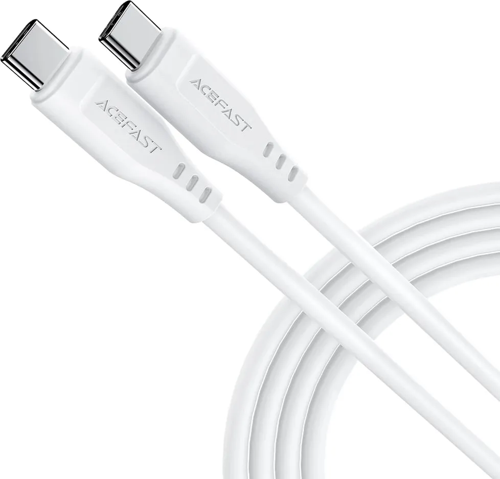 Kabllo Acefast C3-03 USB-C në USB-C, 1.2m, 60W, e bardhë - 12