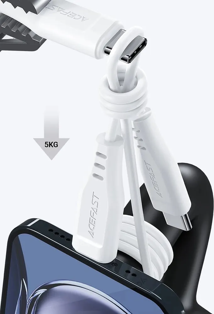 Kabllo Acefast C3-03 USB-C në USB-C, 1.2m, 60W, e bardhë - 8