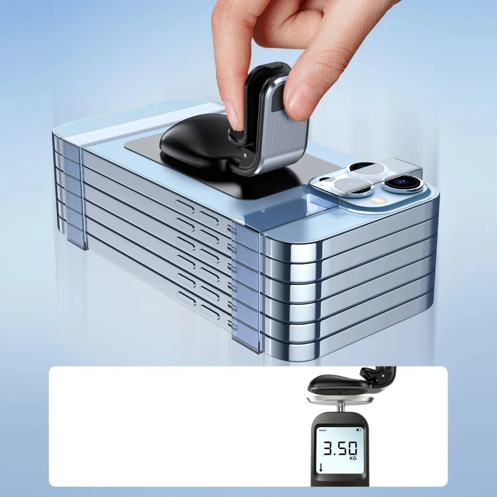 Mbështjellës magnetik për veturë Acefast D16, për grilë ventilimi, Gri - 3