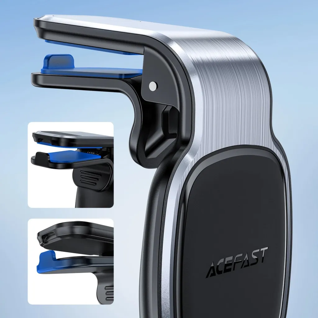 Mbështjellës magnetik për veturë Acefast D16, për grilë ventilimi, Gri - 6