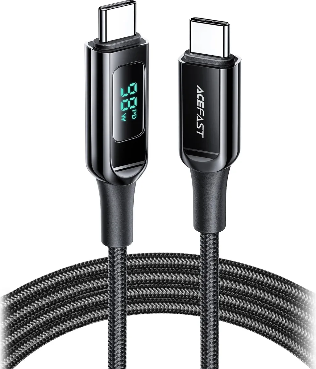 Kabllo Acefast C6-03 USB-C në USB-C, 2m, 100W, Ekran, e zezë - 5