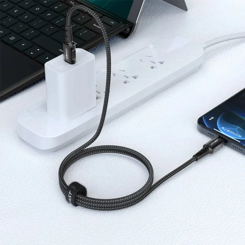 Kabllo Acefast C1-01 USB-C në Lightning, 1.2m, 30W, e zezë - 4