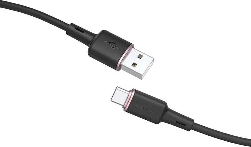 Kabllo Acefast C2-04, USB në USB Type-C, 1.2m, 3A, Bardhë - 1