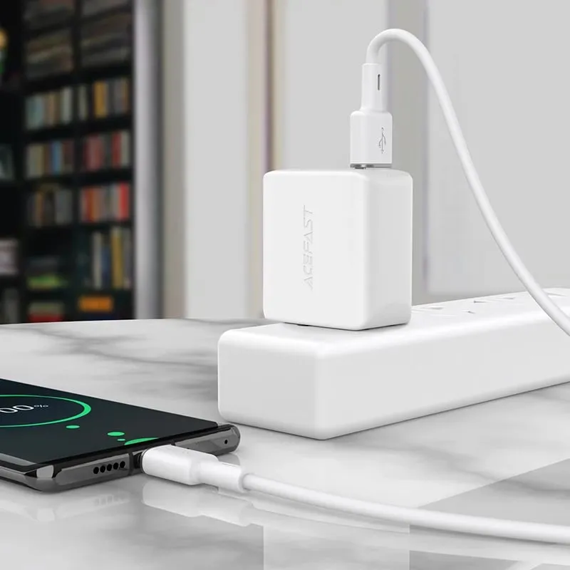 Kabllo Acefast C2-04, USB në USB Type-C, 1.2m, 3A, Bardhë - 5