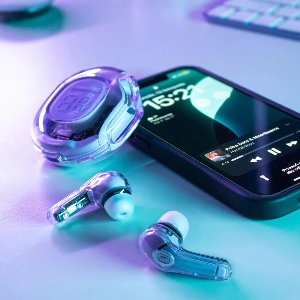 Kufje wireless Acefast T8, TWS, Bluetooth 5.3, 30 orë, rozë - 2