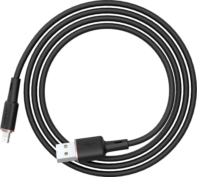 Kabllo Acefast C2-02, USB në Lightning, 1.2m, 2.4A, e zezë - 2