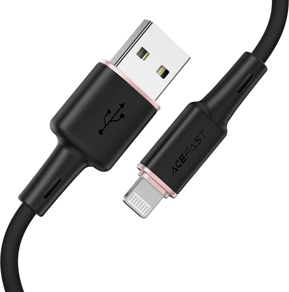 Kabllo Acefast C2-02, USB në Lightning, 1.2m, 2.4A, e zezë - 8