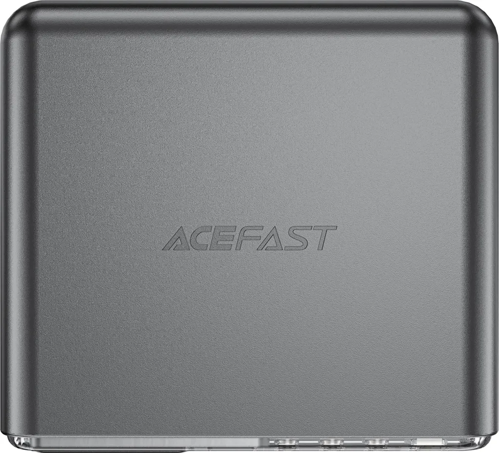 Adapter multifunksional Acefast Z4, 218W, 3x USB-C + 1x USB-A, ekran TFT, Gri - 6