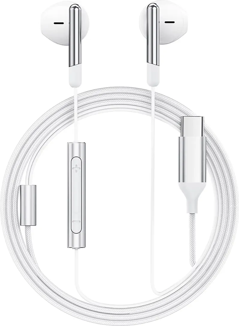 Kufje Acefast L3 me mikrofon, USB-C, të bardha - 1