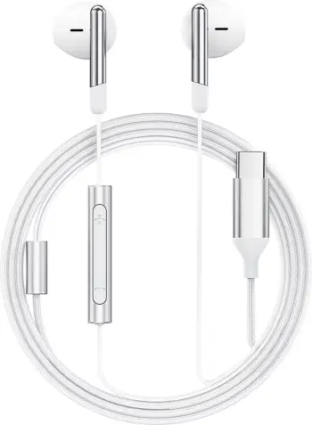 Kufje Acefast L3 me mikrofon, USB-C, të bardha